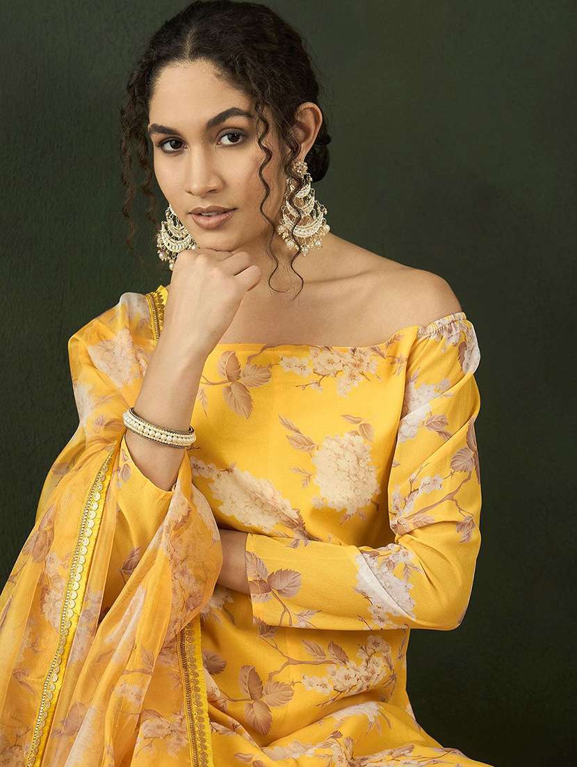 Women Printed Long Sleeves Kurta Sharara Set With Dupatta - 22578477 -  Standard Image - 1