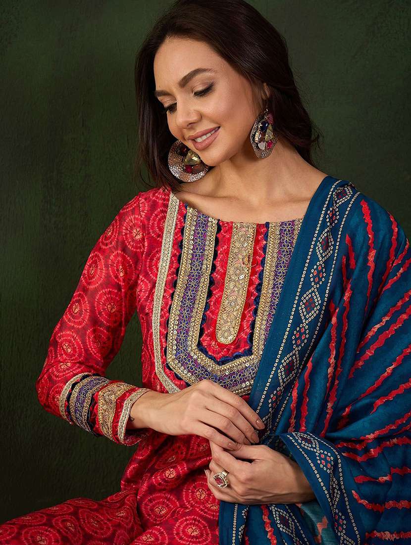 Women Printed Long Sleeves Kurta Pant Set With Dupatta - 22578507 -  Standard Image - 1