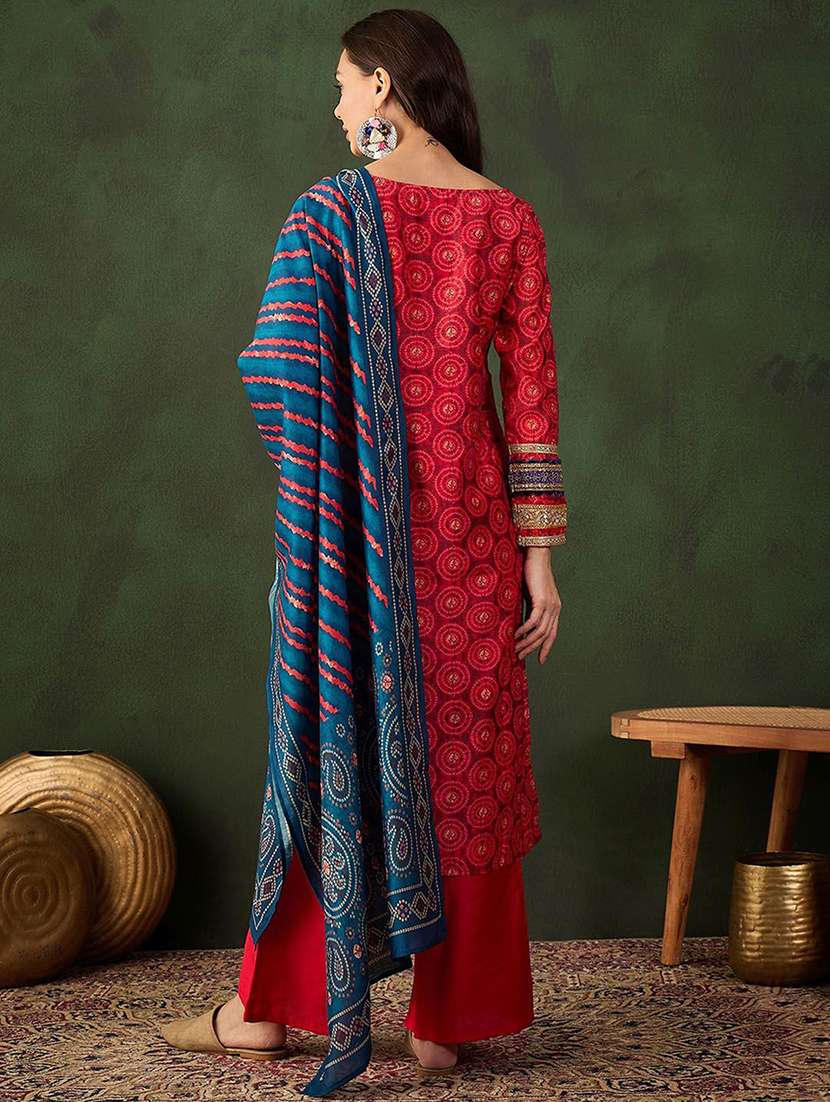 Women Printed Long Sleeves Kurta Pant Set With Dupatta - 22578507 -  Standard Image - 4