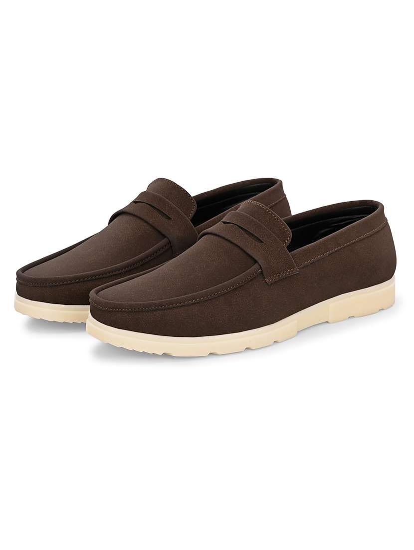 men solid slip on loafers - 22578555 -  Standard Image - 1