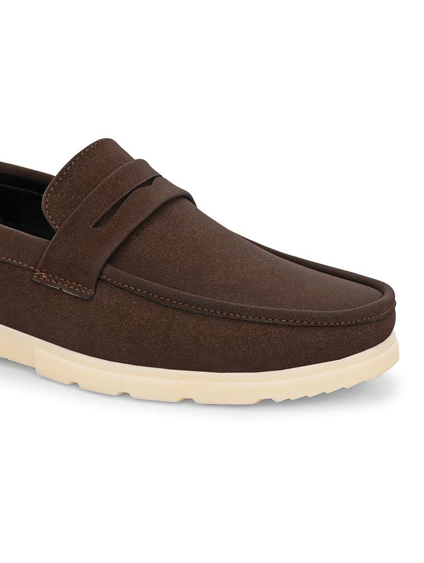 men solid slip on loafers - 22578555 -  Standard Image - 4