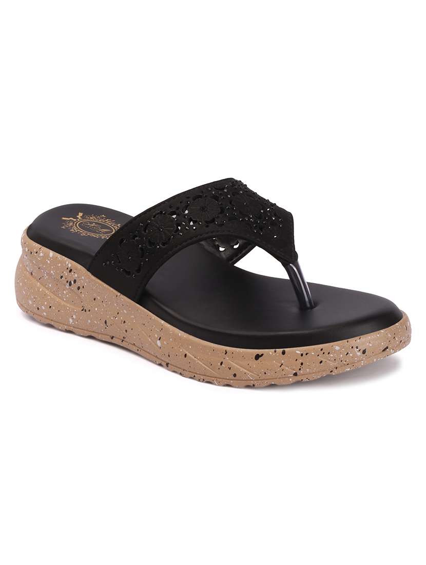 women cutwork toe separator wedges - 22578559 -  Standard Image - 1
