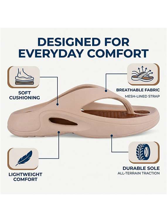 men solid toe separator slippers - 22578574 -  Standard Image - 4