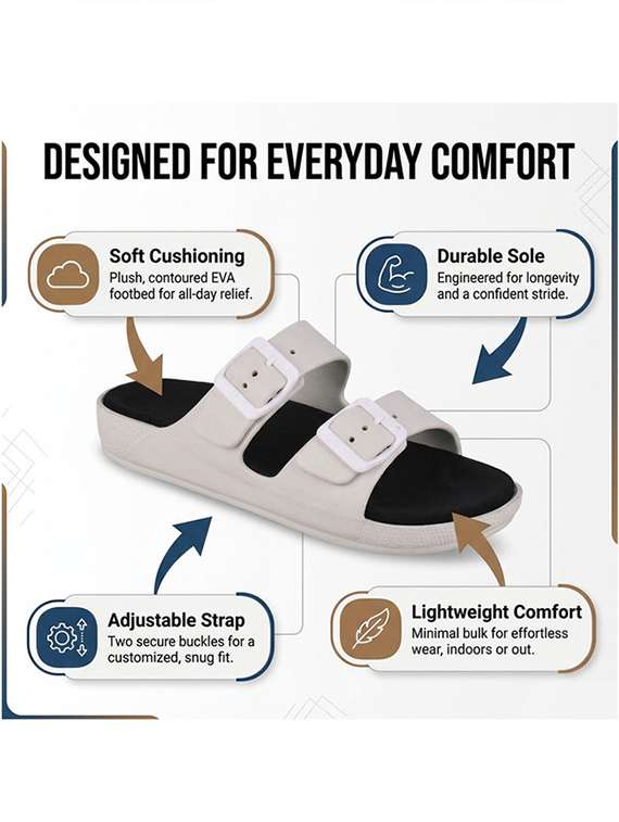 men solid slip on slippers - 22578577 -  Standard Image - 4