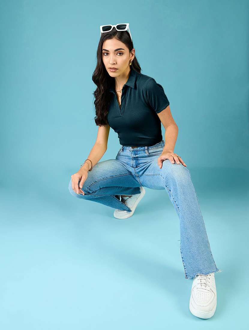 women solid short sleeves polo t-shirt - 22578870 -  Standard Image - 4