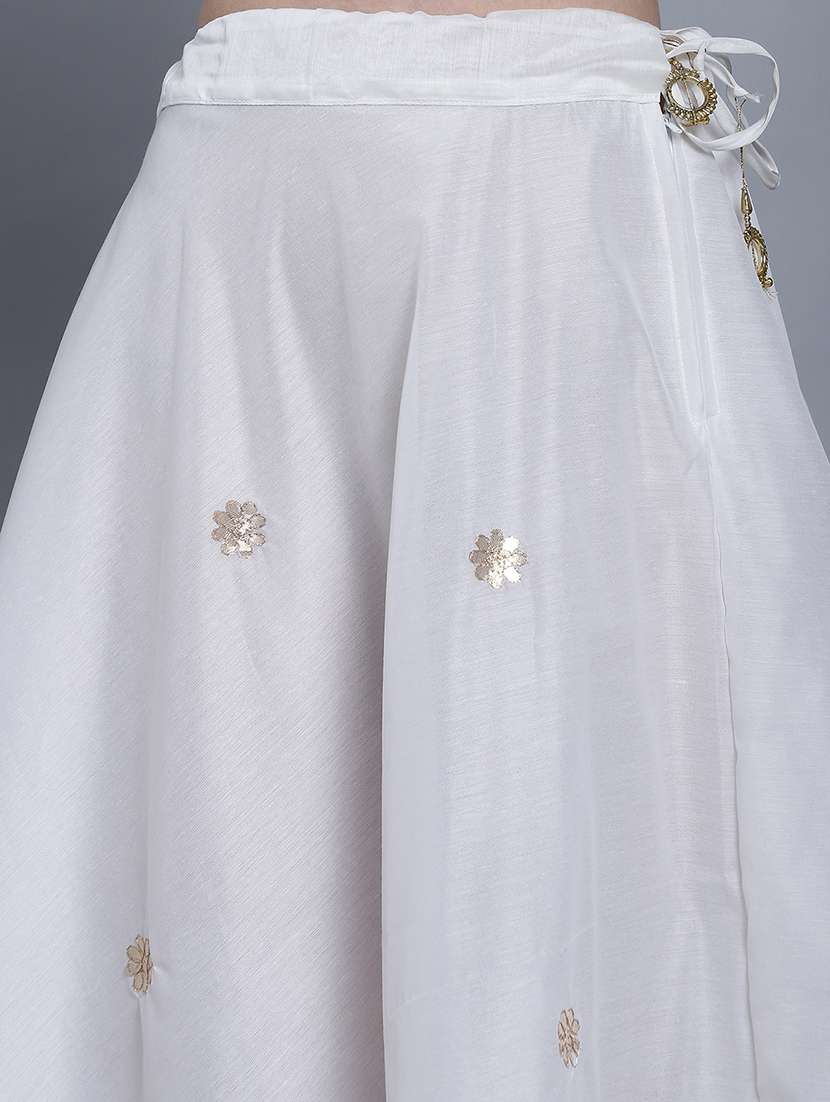 women solid with work flared skirt - 22578902 -  Standard Image - 1