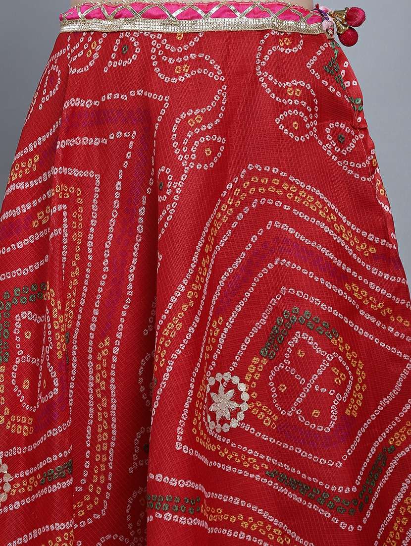 women bandhani printed flared long skirt - 22578915 -  Standard Image - 1