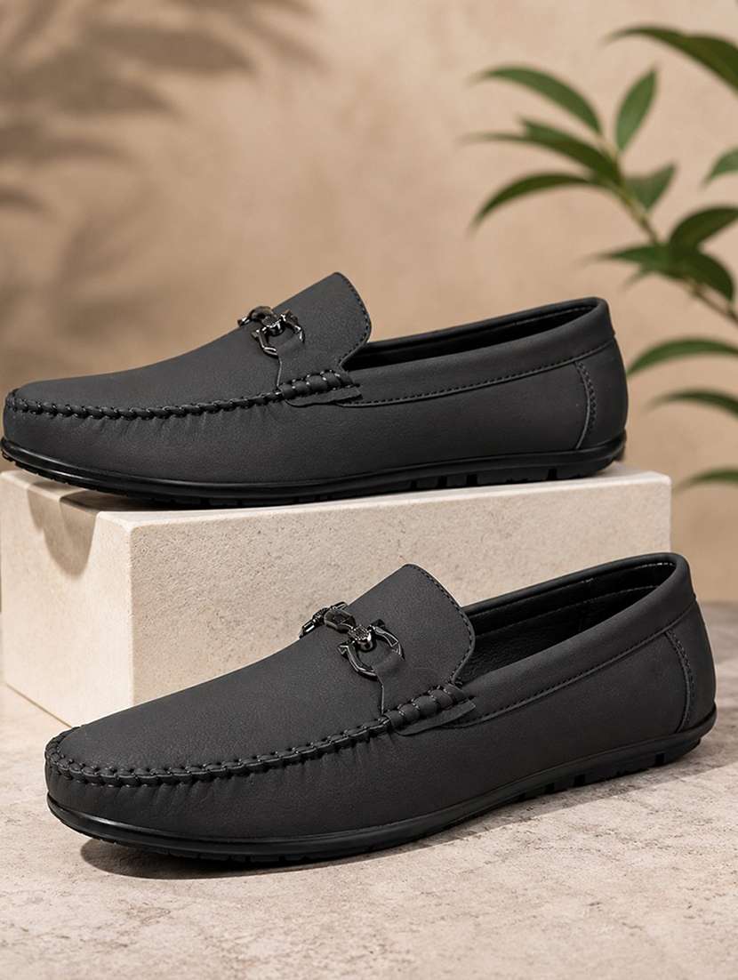 Men Solid Slip On Horsebit Loafer - 22578949 -  Standard Image - 1