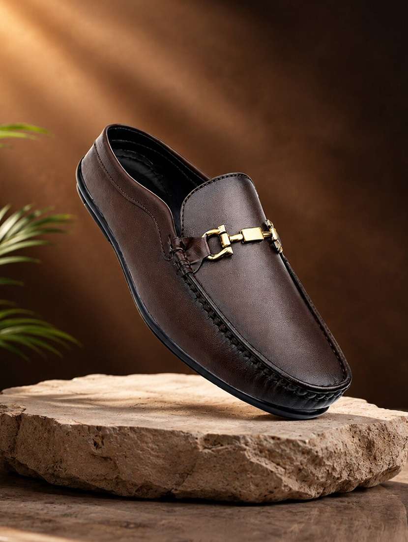 men solid slip on horsebit loafer - 22578958 -  Standard Image - 1