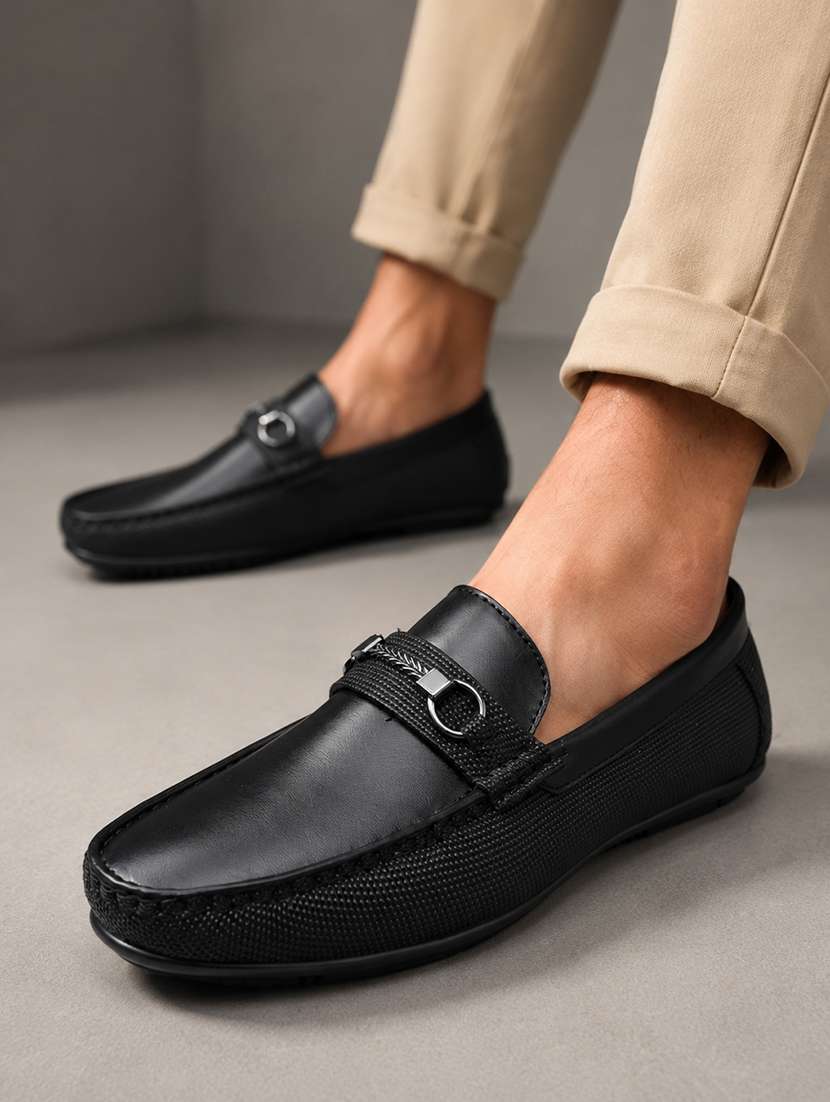 Men Textured Slip On Horsebit Loafer - 22578970 -  Standard Image - 6