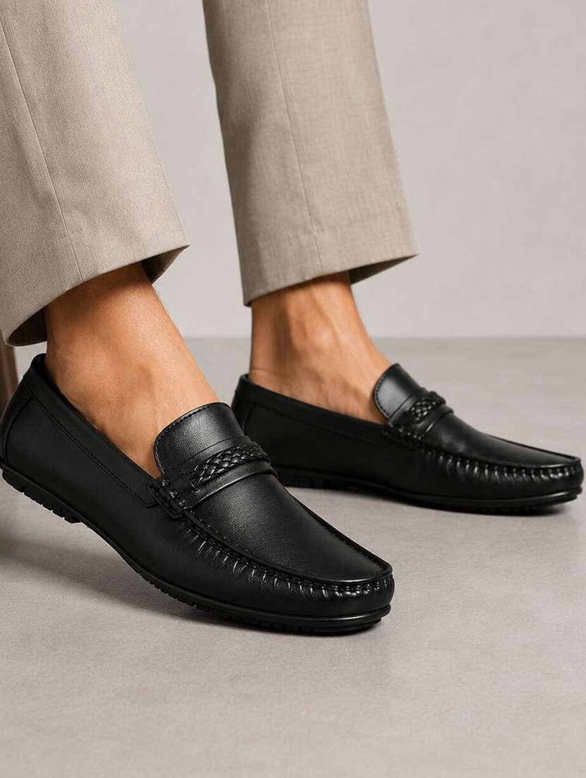 men solid slip on loafer - 22578972 -  Standard Image - 6