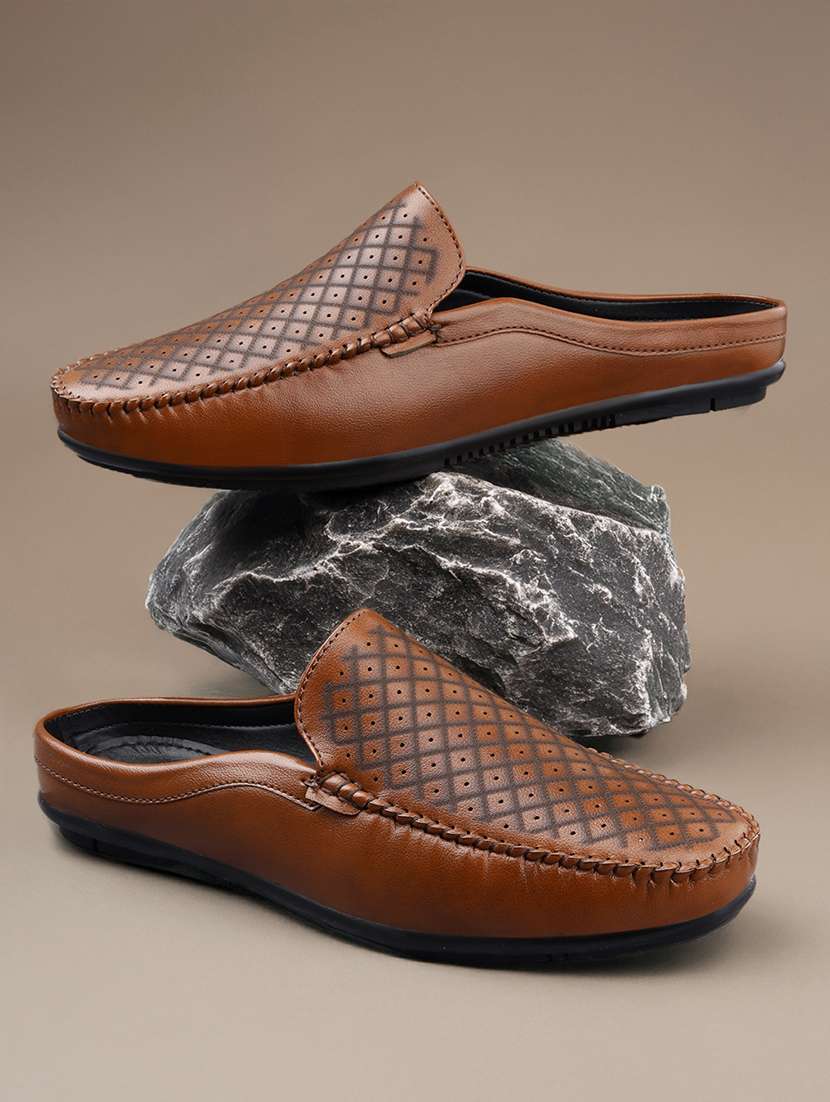 Men Textured Slip On Mule Loafer - 22578974 -  Standard Image - 1