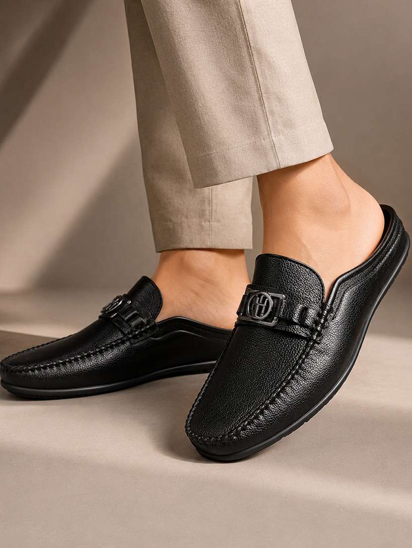 men solid slip on mule loafer - 22578976 -  Standard Image - 6
