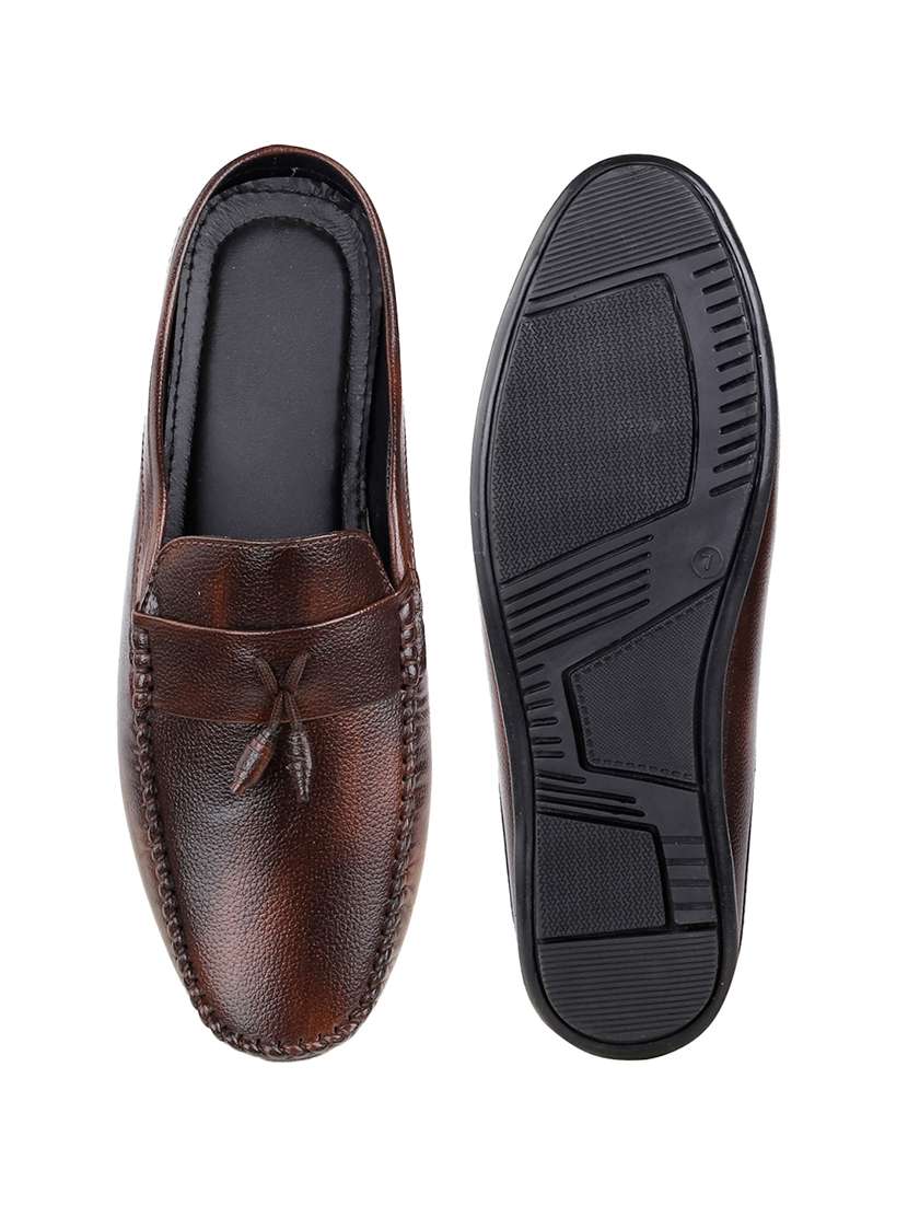 men textured slip on tassel details loafer - 22578978 -  Standard Image - 6