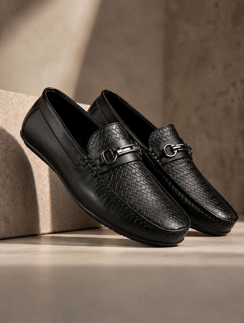 men textured slip on horsebit loafer - 22578979 -  Standard Image - 1