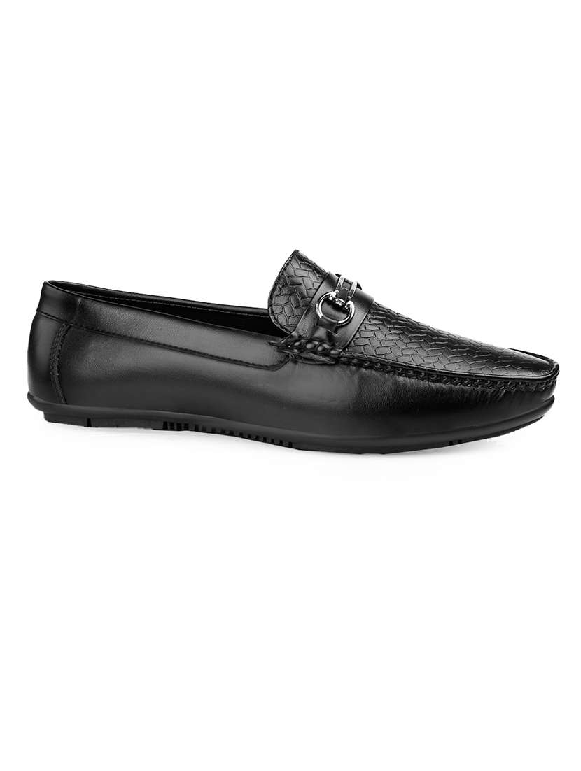 men textured slip on horsebit loafer - 22578979 -  Standard Image - 4