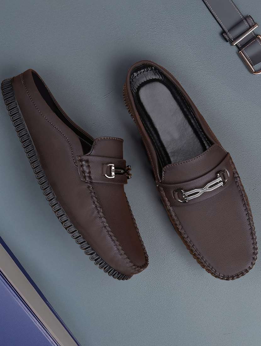 men solid slip on horsebit loafer - 22578987 -  Standard Image - 1