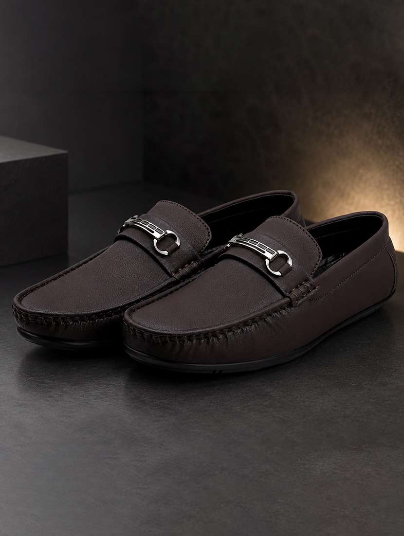 men solid slip on horsebit loafer - 22578992 -  Standard Image - 1
