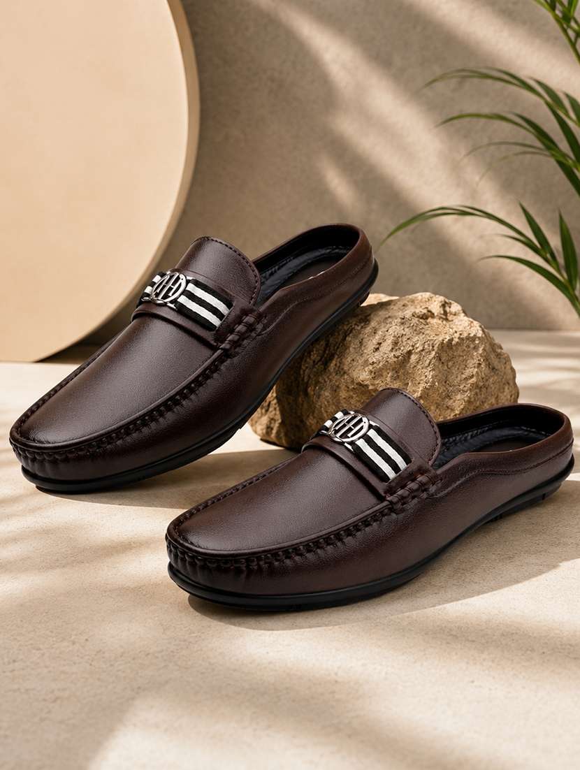 Men Solid Slip On Horsebit Loafer - 22579001 -  Standard Image - 1