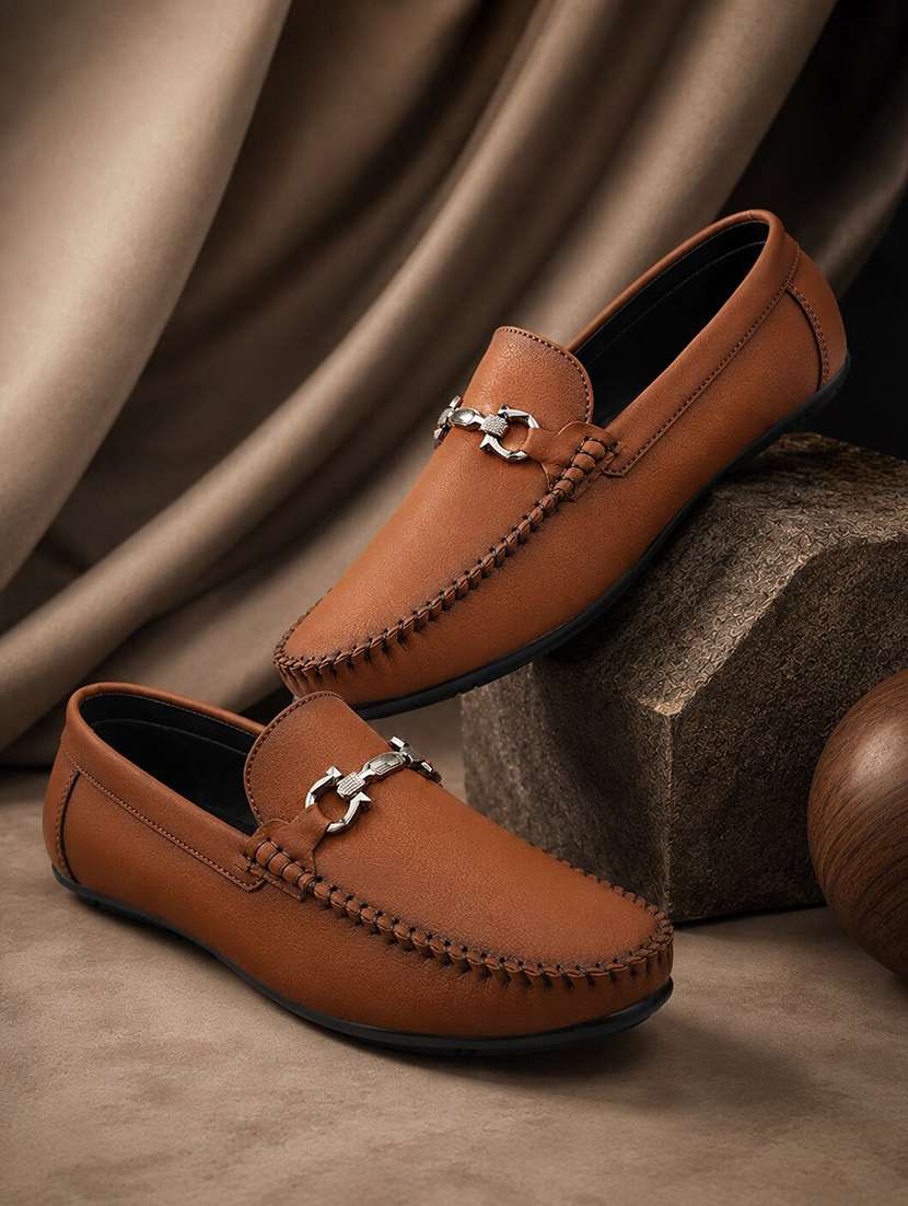 men solid slip on horsebit loafer - 22579005 -  Standard Image - 1