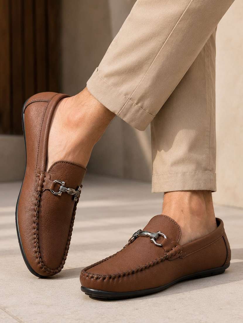 men solid slip on horsebit loafer - 22579005 -  Standard Image - 6