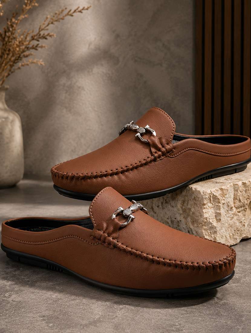 men solid slip on horsebit loafer - 22579006 -  Standard Image - 1