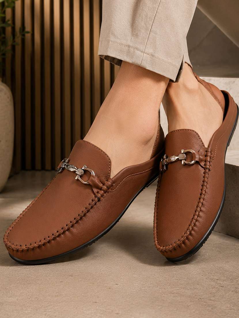 men solid slip on horsebit loafer - 22579006 -  Standard Image - 6