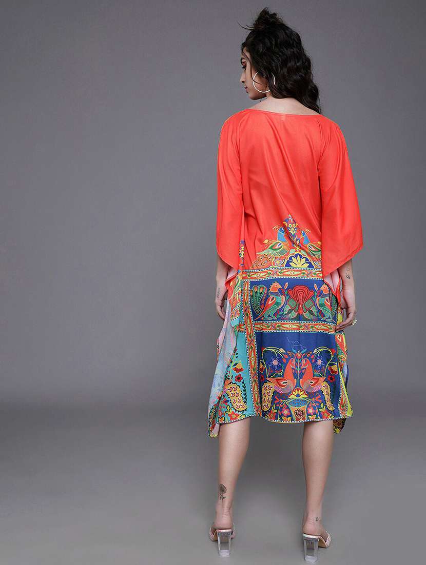 women printed round neck kaftan dress - 22579164 -  Standard Image - 4