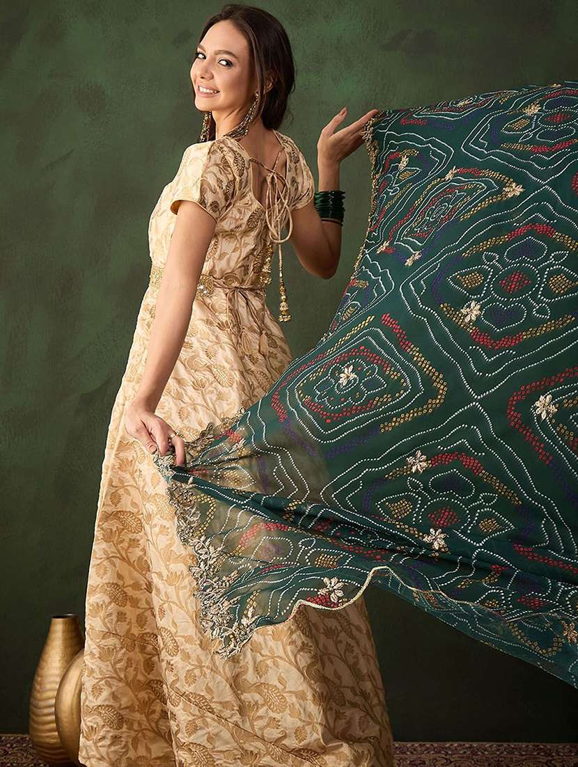 women self design short sleeves kurta dupatta set - 22579175 -  Standard Image - 4