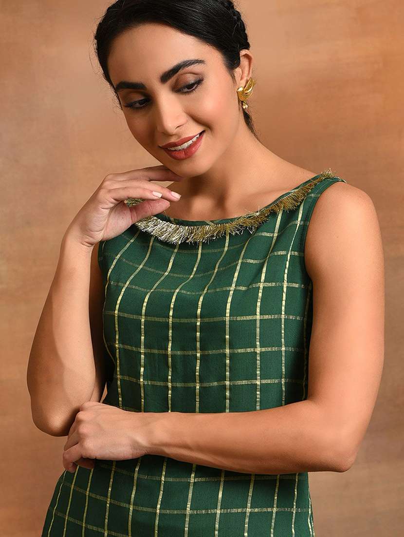 Women Printed Sleeveless Straight Kurta - 22579192 -  Standard Image - 1