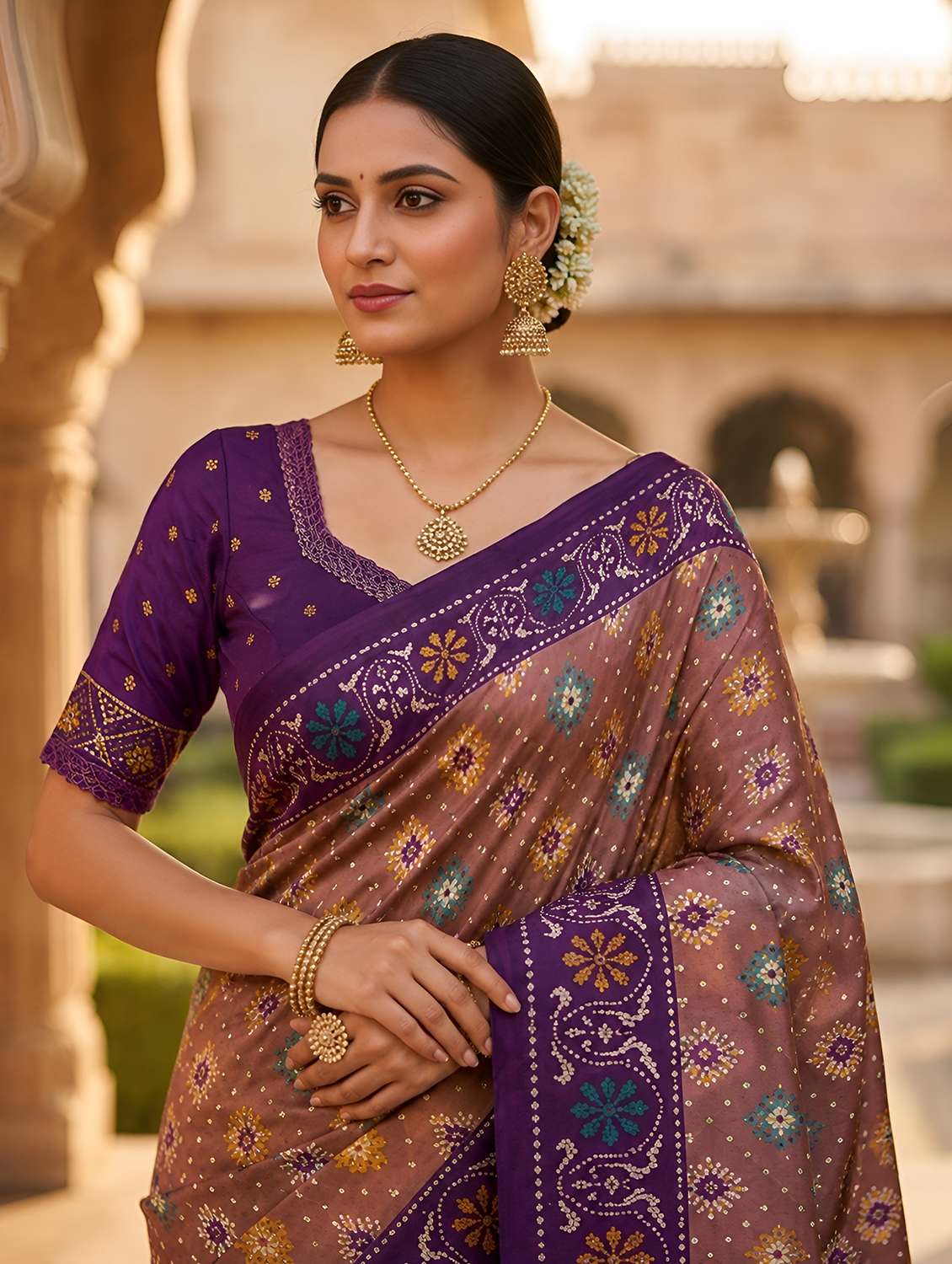 women self design patola saree with blouse - 22579336 -  Standard Image - 1