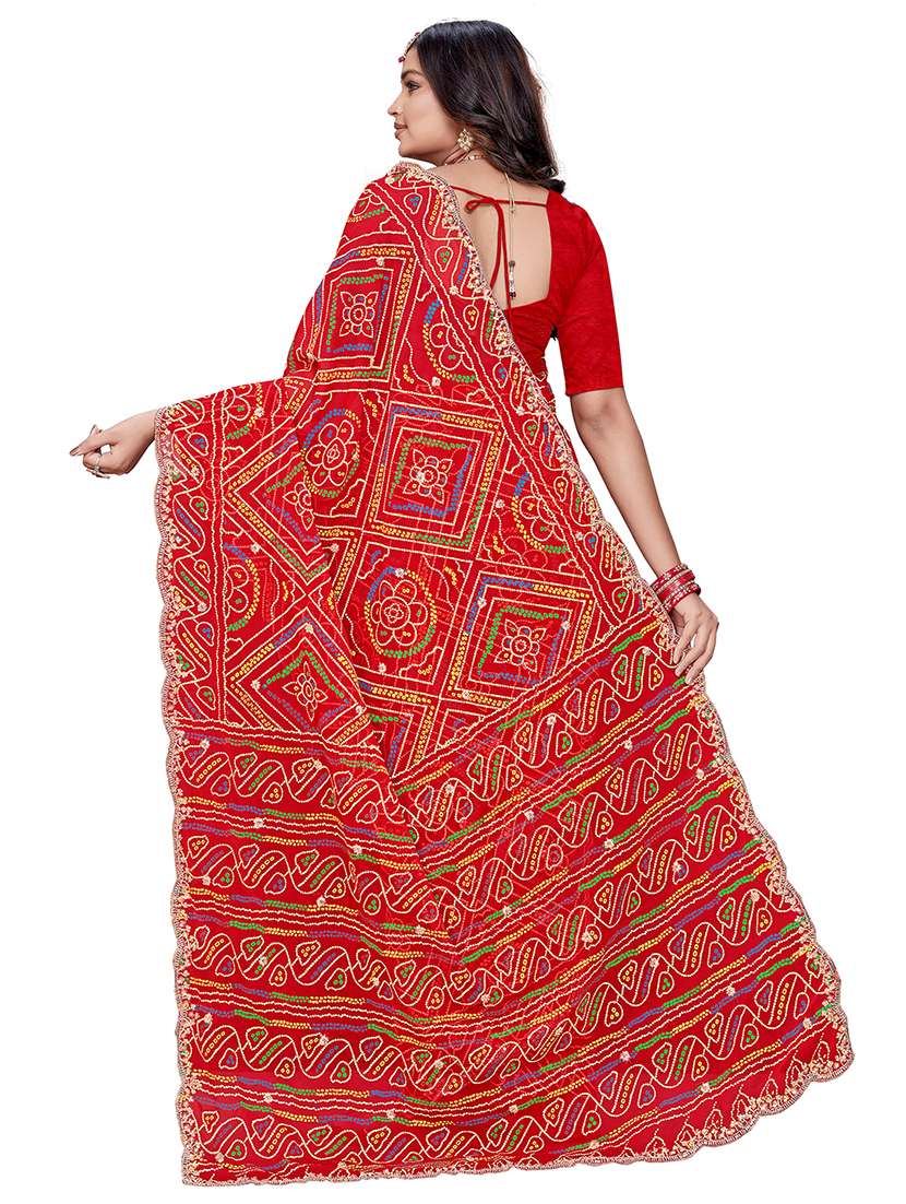 women printed embellished saree with blouse - 22579364 -  Standard Image - 1
