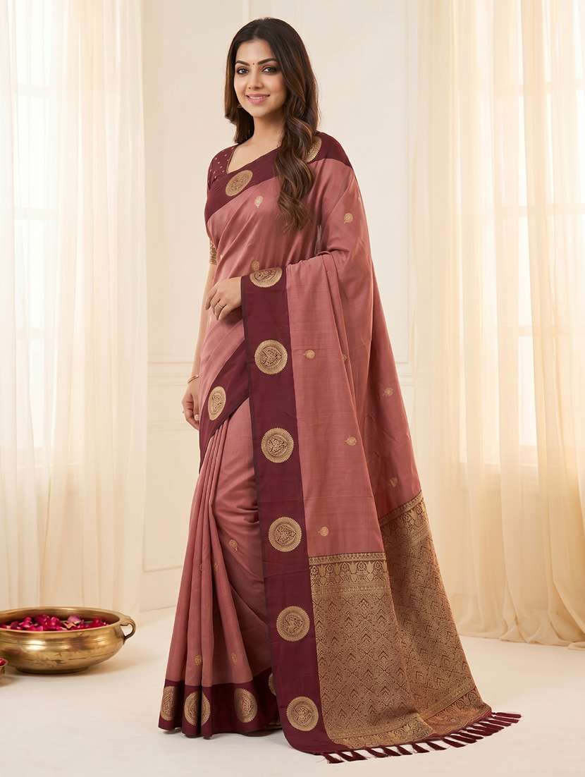women self design banarasi saree with blouse - 22579367 -  Standard Image - 4