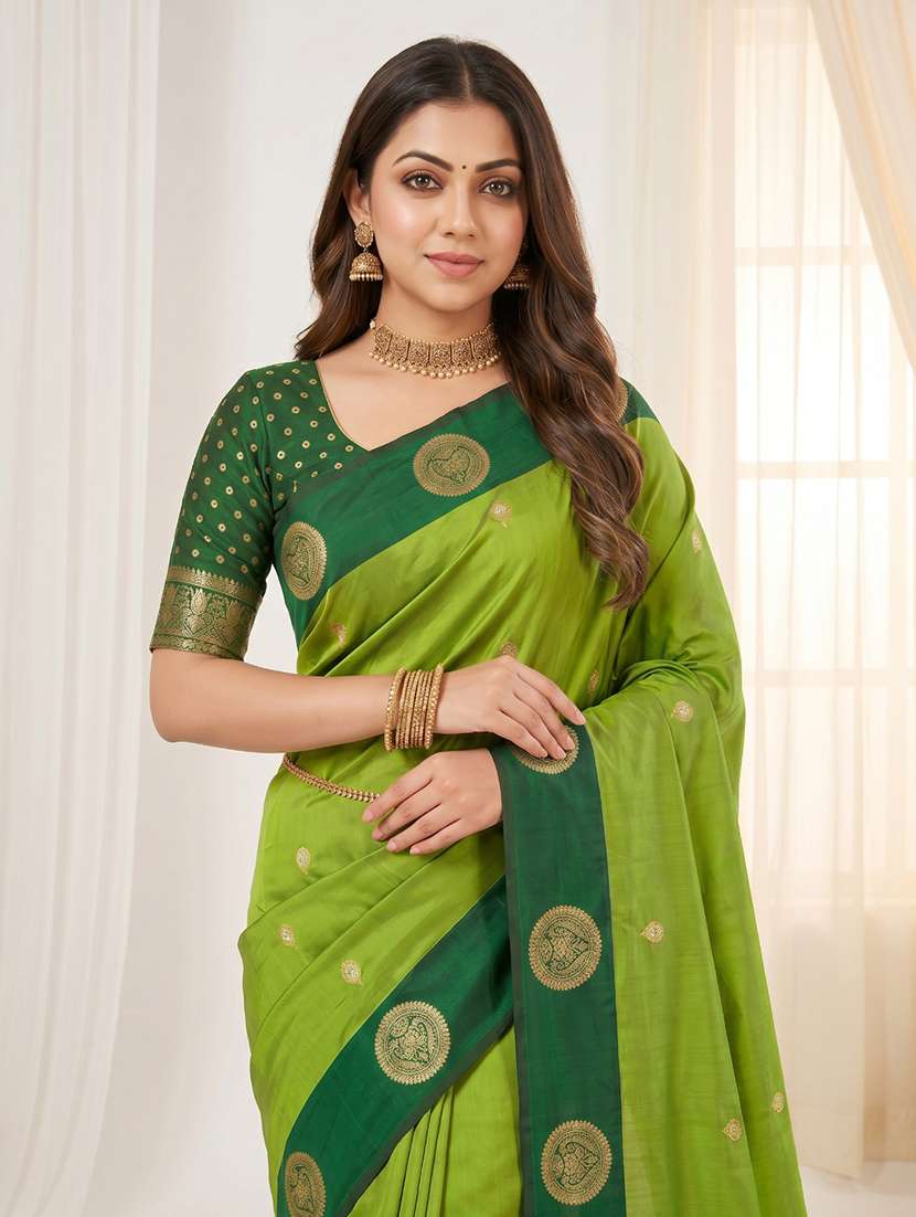 women self design banarasi saree with blouse - 22579372 -  Standard Image - 1