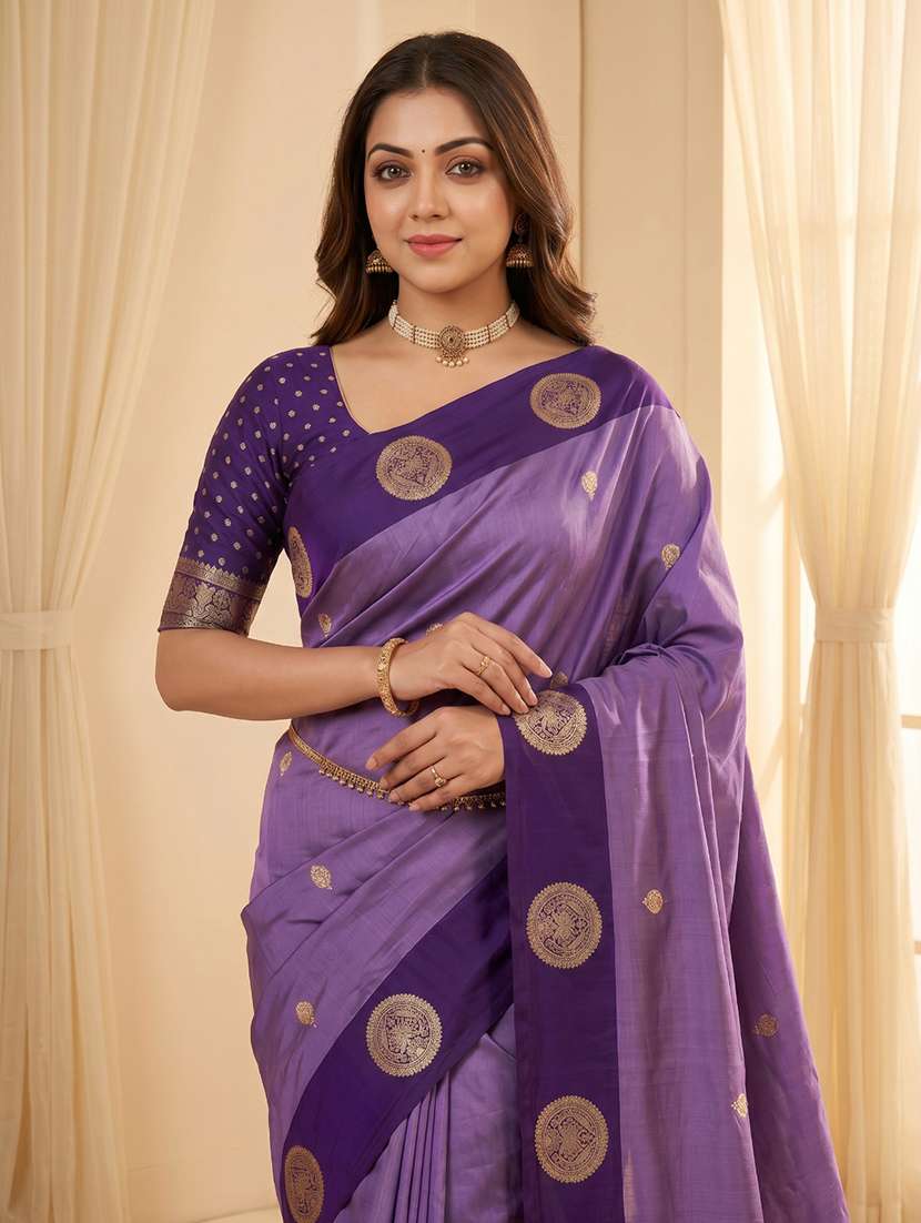 women self design banarasi saree with blouse - 22579373 -  Standard Image - 1
