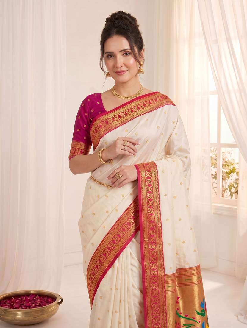 women self design paithani saree with blouse - 22579382 -  Standard Image - 1