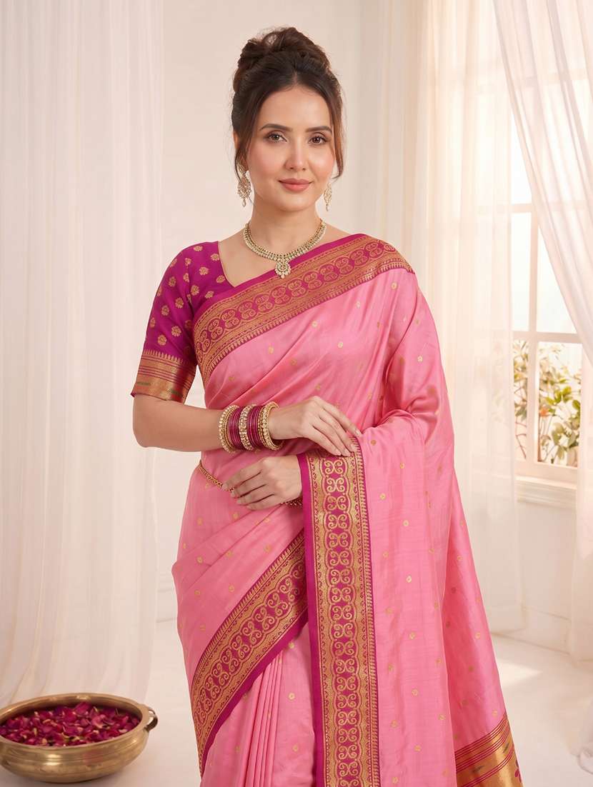 women self design paithani saree with blouse - 22579384 -  Standard Image - 1