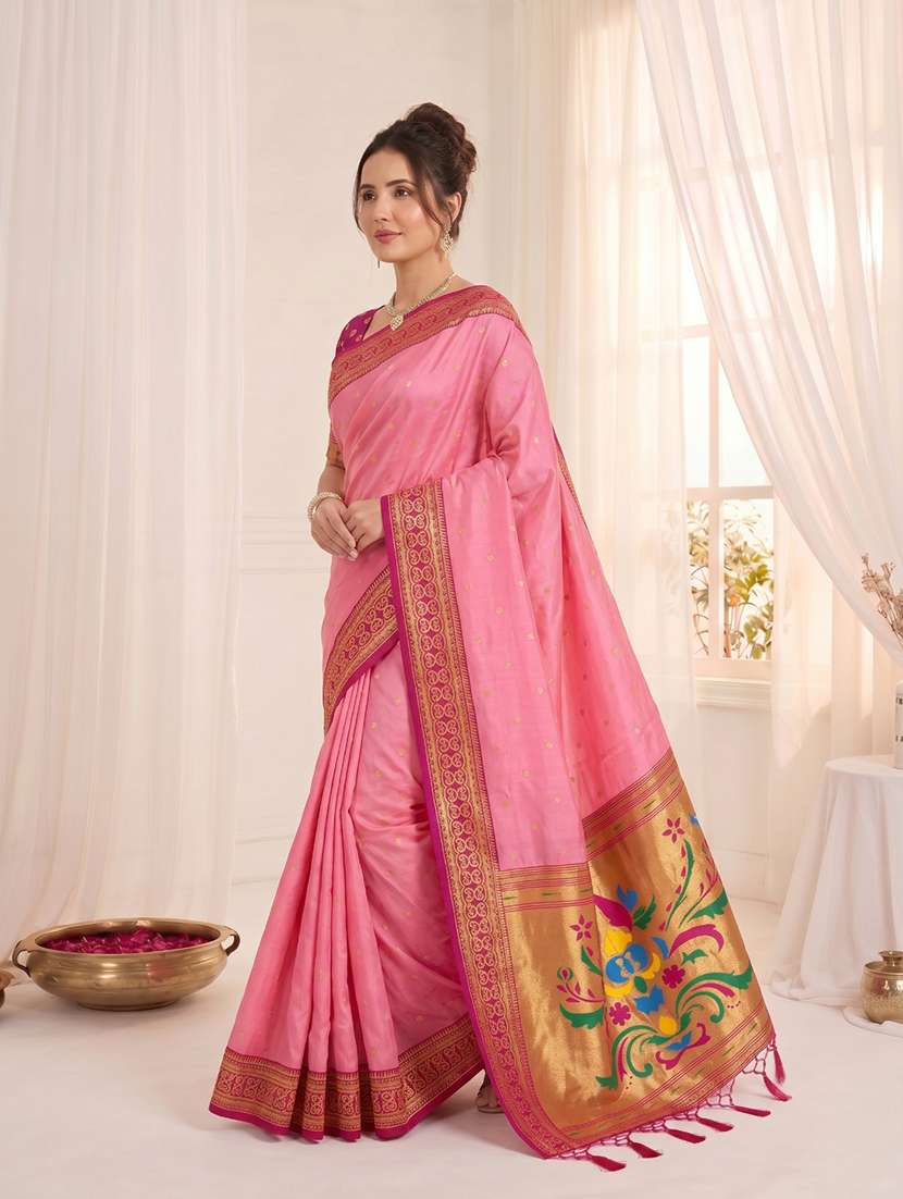 women self design paithani saree with blouse - 22579384 -  Standard Image - 4