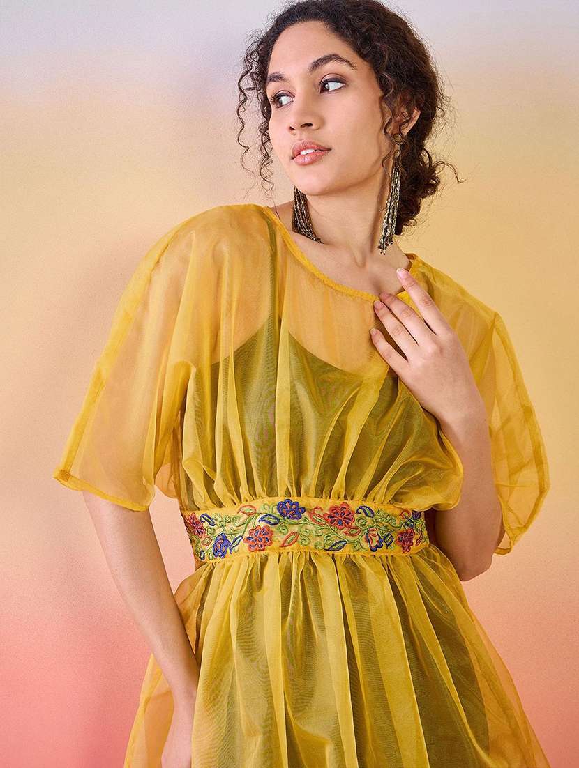 women embroidered kimono sleeves regular top - 22579433 -  Standard Image - 1