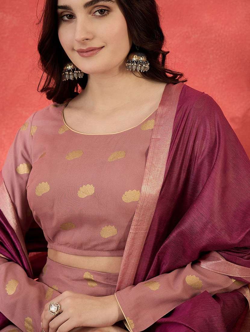 women printed long sleeves lehenga choli set - 22579450 -  Standard Image - 1