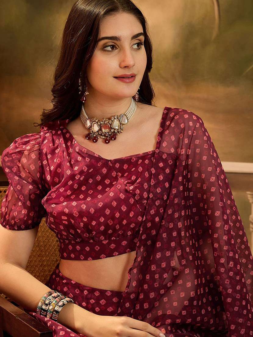Women Printed Sleeveless Lehenga Choli Set - 22579451 -  Standard Image - 1