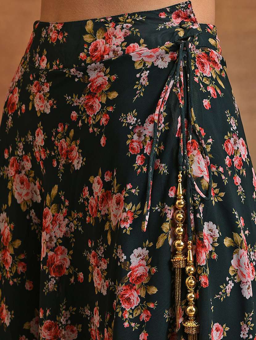 Women Printed Flared Stitched Lehenga - 22579452 -  Standard Image - 4