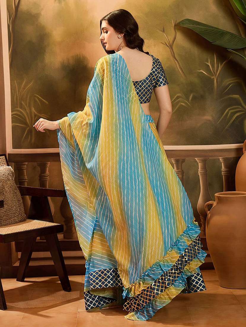 women printed short sleeves lehenga choli set - 22579462 -  Standard Image - 4