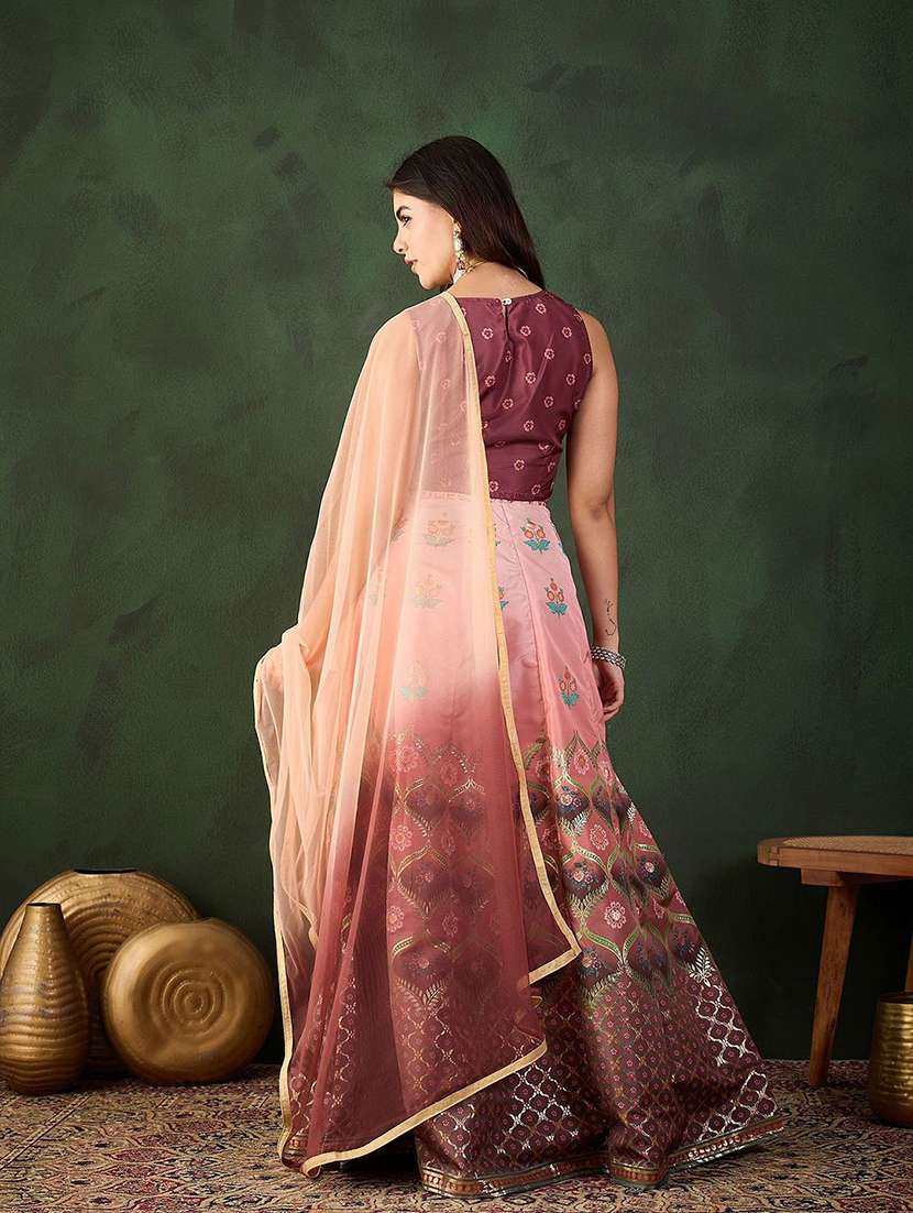 women self design sleeveless lehenga choli set - 22579466 -  Standard Image - 4