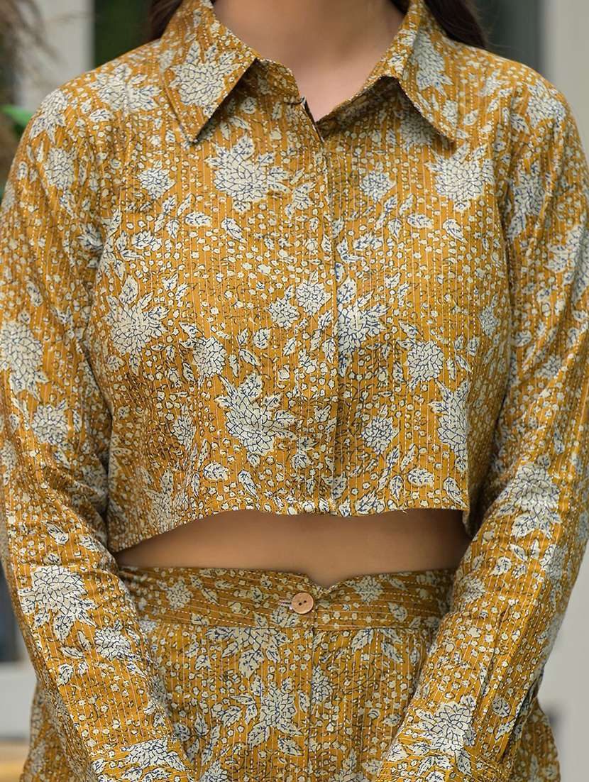 women printed long sleeves shirt and trouser co-ord set - 22579493 -  Standard Image - 1