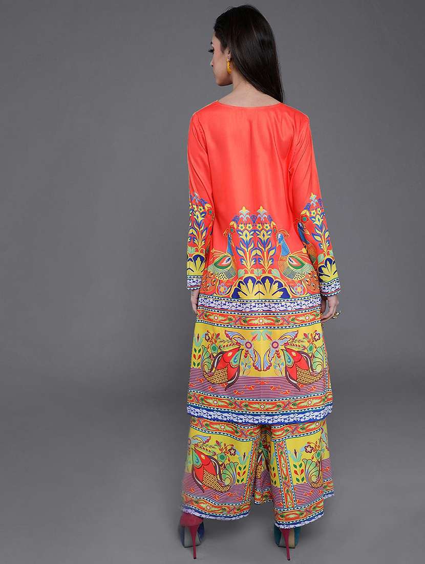 women printed long sleeves ethnic co-ord set - 22579505 -  Standard Image - 4