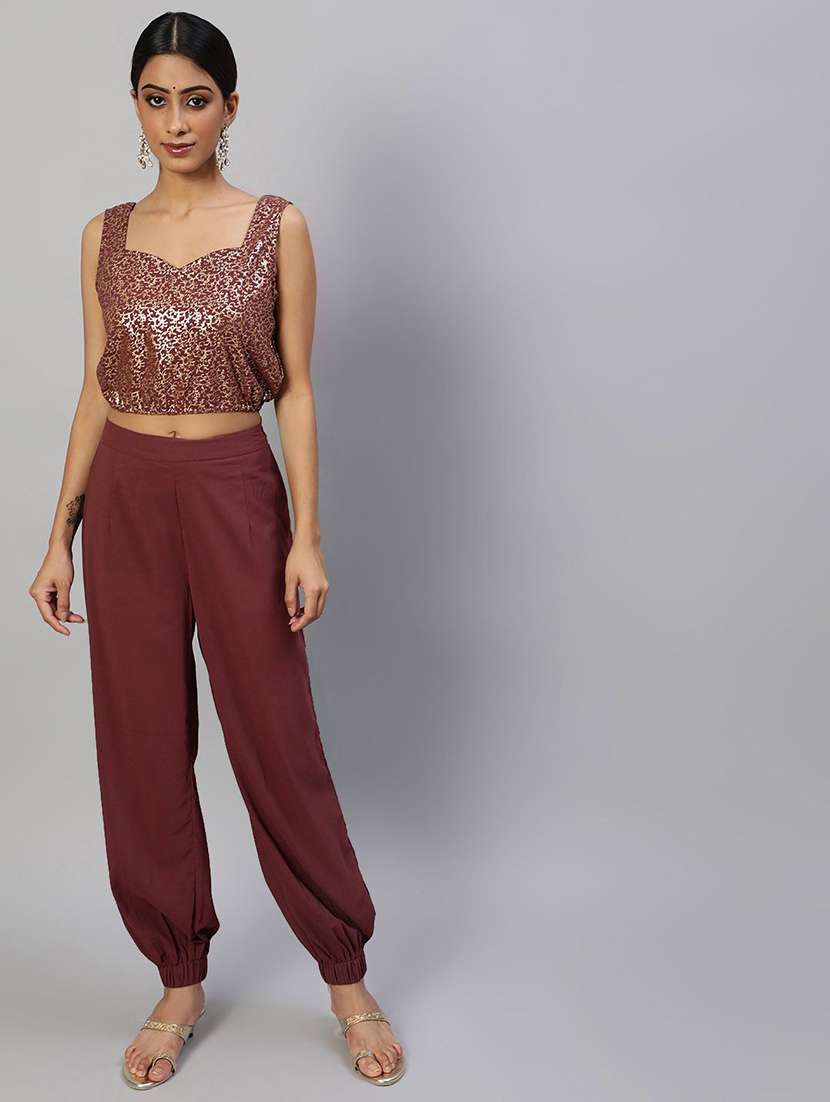 women printed long sleeves fusion set - 22579508 -  Standard Image - 4