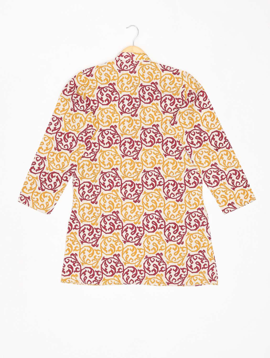 boys printed long sleeves kurta - 22579596 -  Standard Image - 1