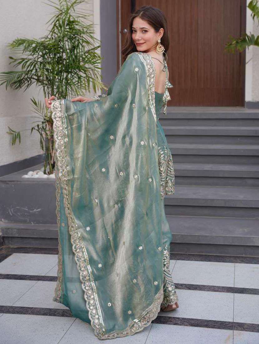 women embroidered long sleeves kurta palazzo set with dupatta - 22579649 -  Standard Image - 4