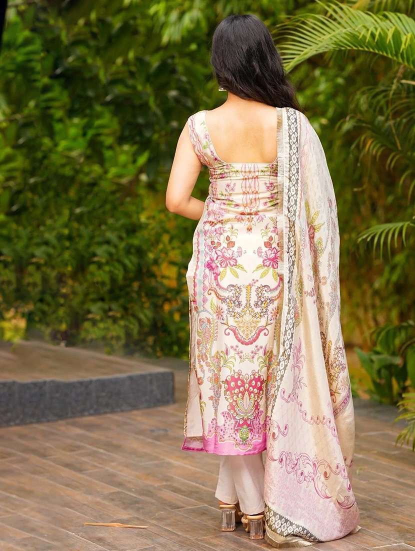 women printed sleeveless kurta pant set with dupatta - 22579782 -  Standard Image - 4